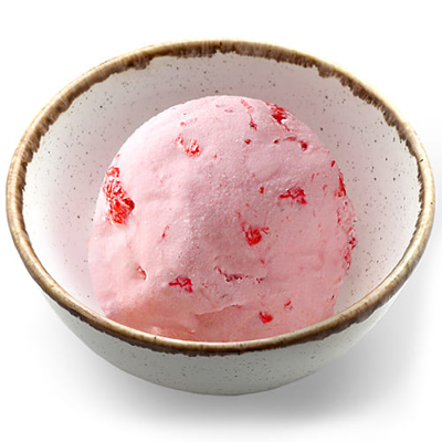 Мороженое с клубникой