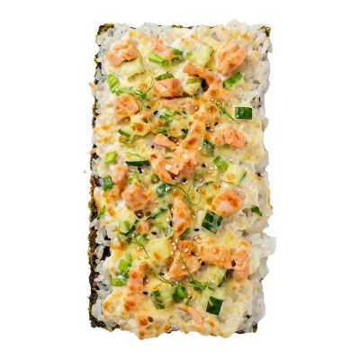 Суши пицца с лососем