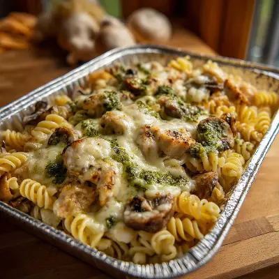 Паста-бокс Грибы и Кура