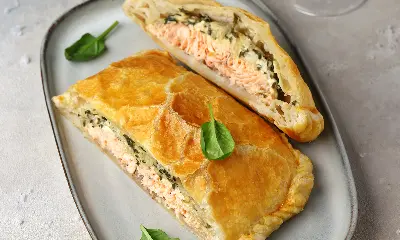 Пирог слоёный с горбушей