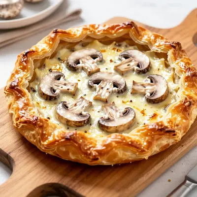 Пирог слоёный с грибным жульеном