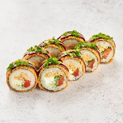 Темпура с копчёной форелью