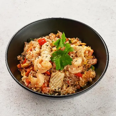 Японский плов с морепродуктами